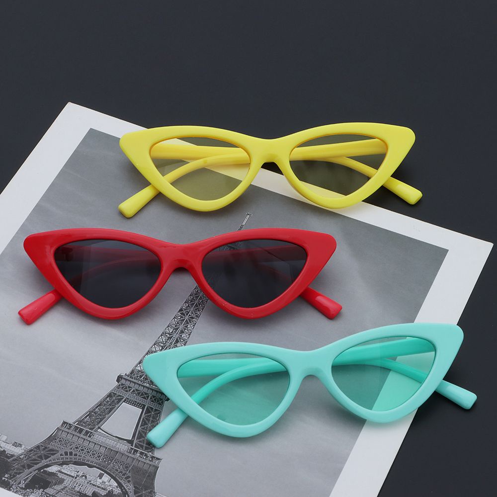 NIUYOU [Ready Stock] 3-9 Years Kids Sunglasses Retro Cat Eye Narrow Frame Toddler Sun Glasses