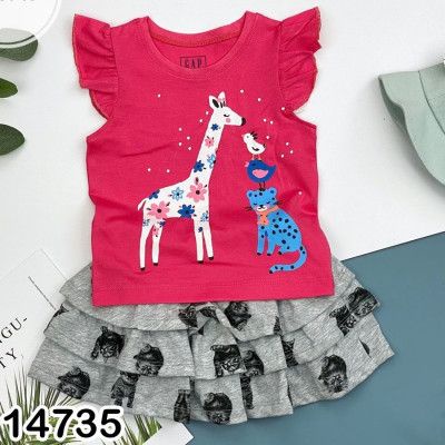 BỘ ÁO VÁY TẦNG CÁNH TIÊN HOẠ TIẾT DỄ THƯƠNG CÓ SIZE ĐẠI CHO BÉ GÁI 9-40KG - BIGBABYSHOP