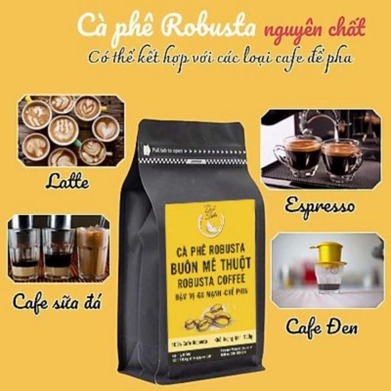 Cà phê Robusta Buôn Ma Thuộc Đăk Lăk nguyên chất 100%