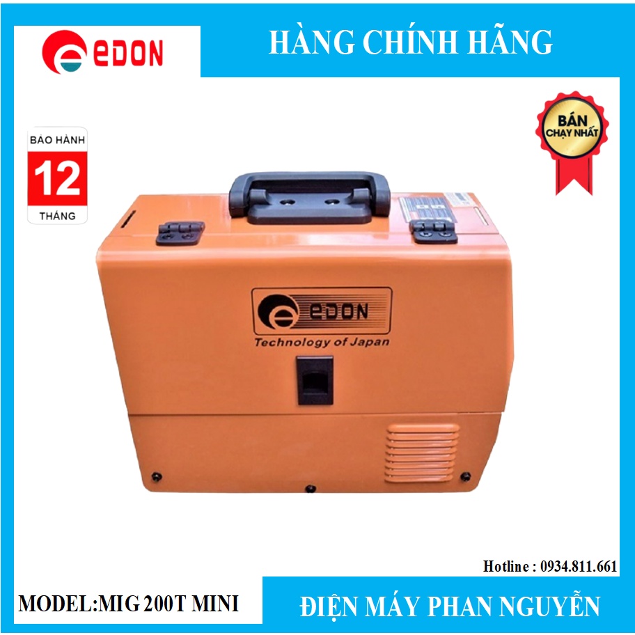 Máy Hàn Mig EDON 200T mini Tặng kèm cuộn 1 kg có không dùng khí