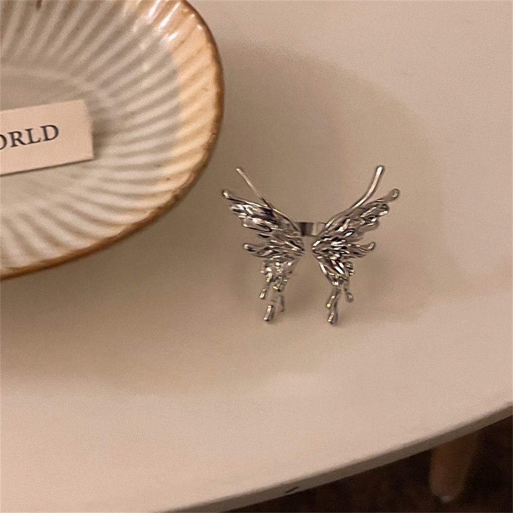 Nhẫn Mở Hình Bướm Có Thể Điều Chỉnh Phong Cách Retro Thời Trang Hàn Quốc Xinh Xắn