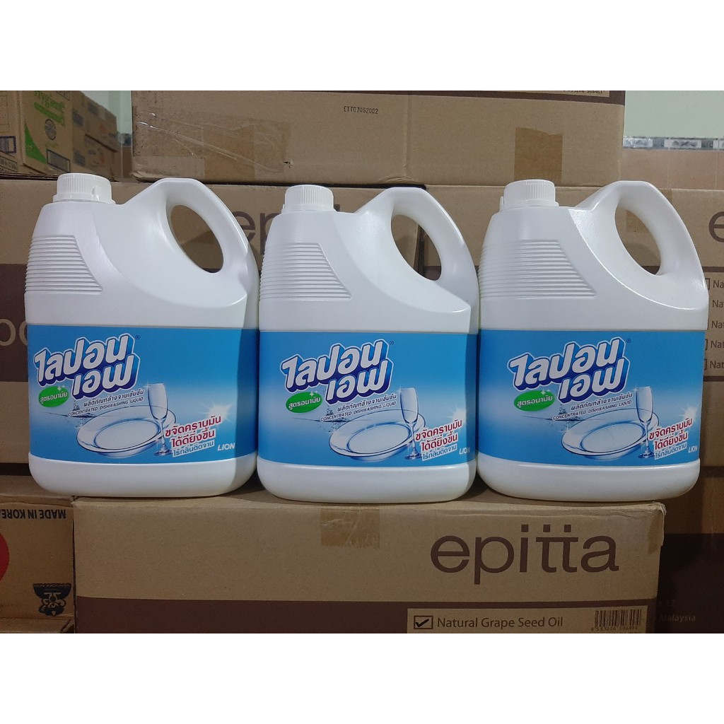 Nước rửa chén Lipon F Không mùi Can 3600ml