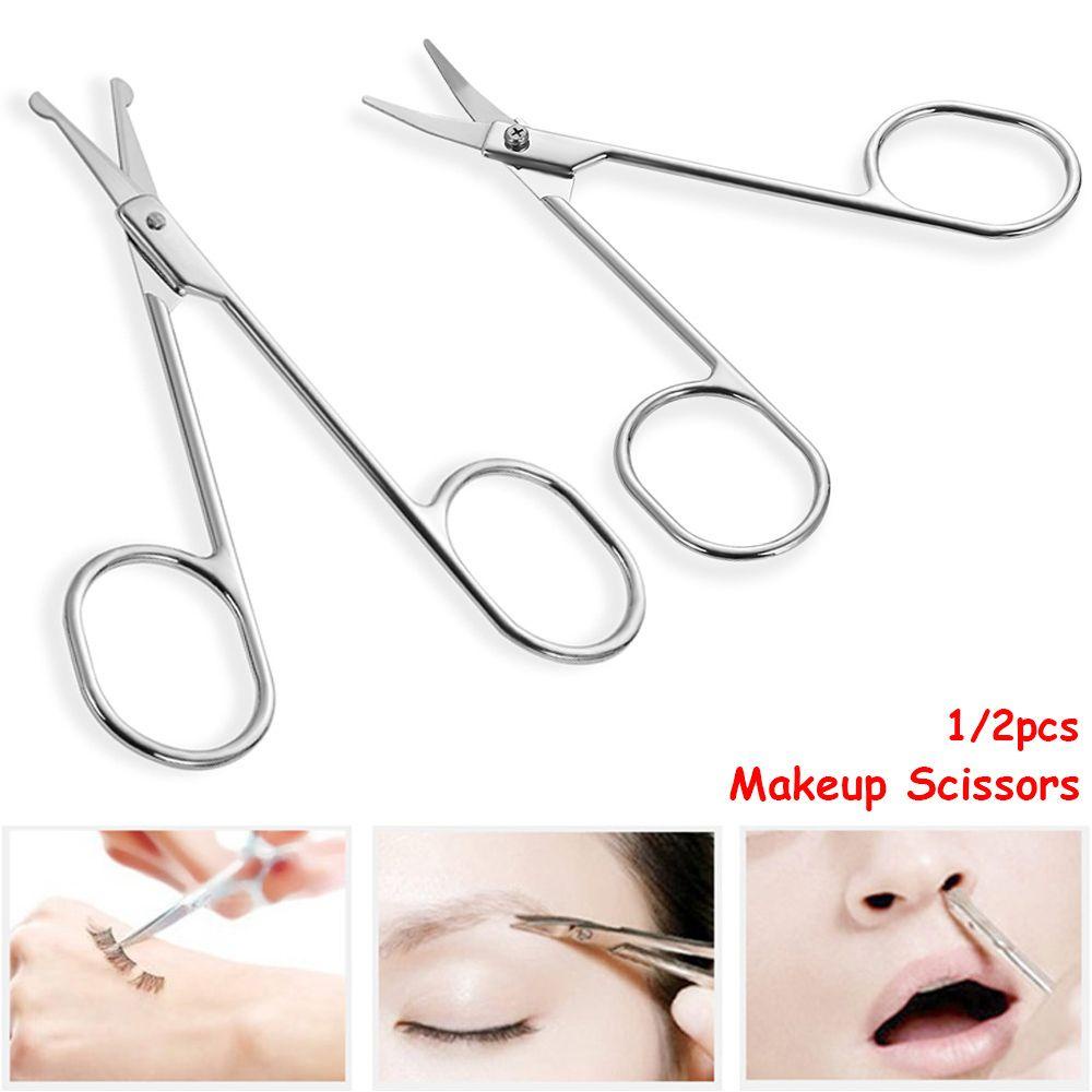 [Hàng mới về] Kéo thép không gỉ đầu tròn tỉa lông mày/ ria mép chăm sóc cá nhân