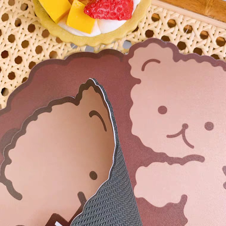 Bàn Di Chuột Miếng Lót Chuột Mouse Pad Cookie Bear Đáng Yêu Không Thấm Nước