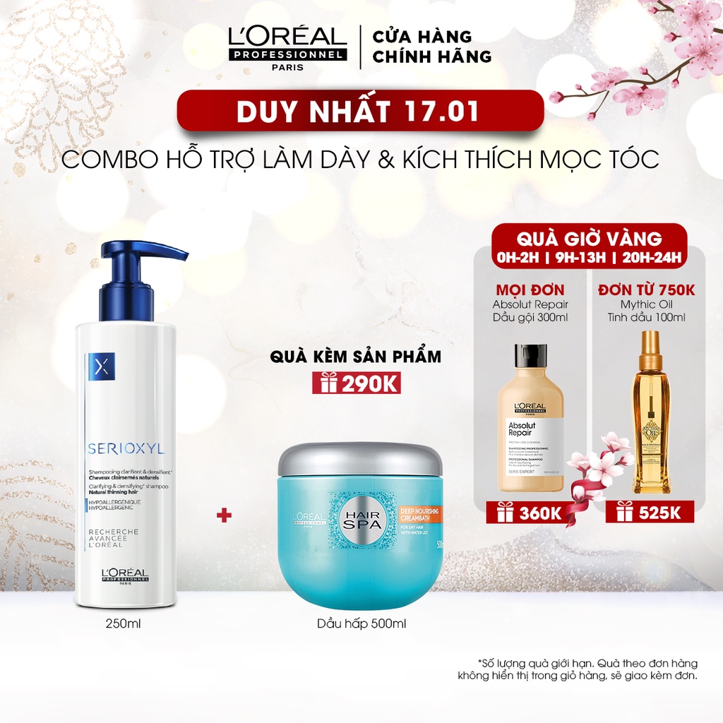 Dầu gội LOreal Professionnel giúp làm dày và kích thích mọc tóc Serioxyl 250ml