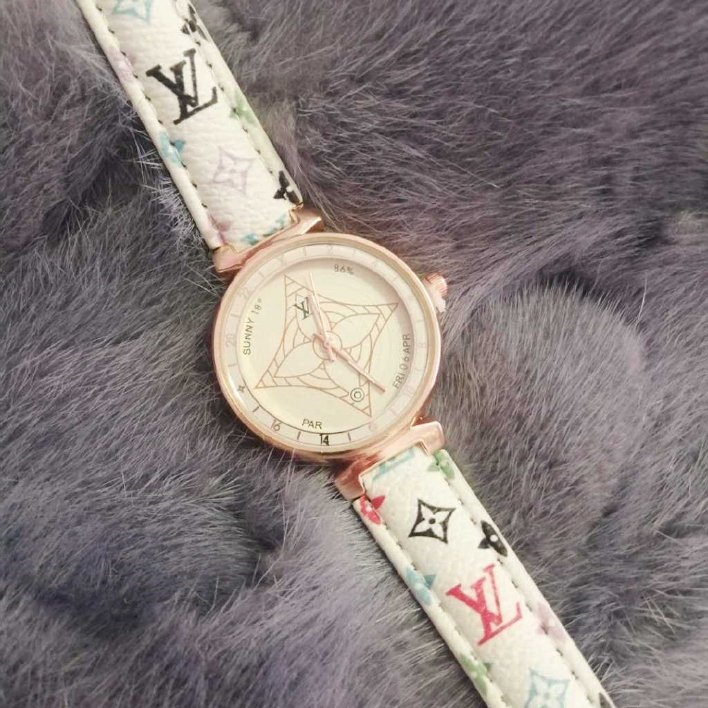 LV Women Watches Đồng hồ kim dây đa in thương hiệu sang trọng cho cặp đôi | BigBuy360 - bigbuy360.vn