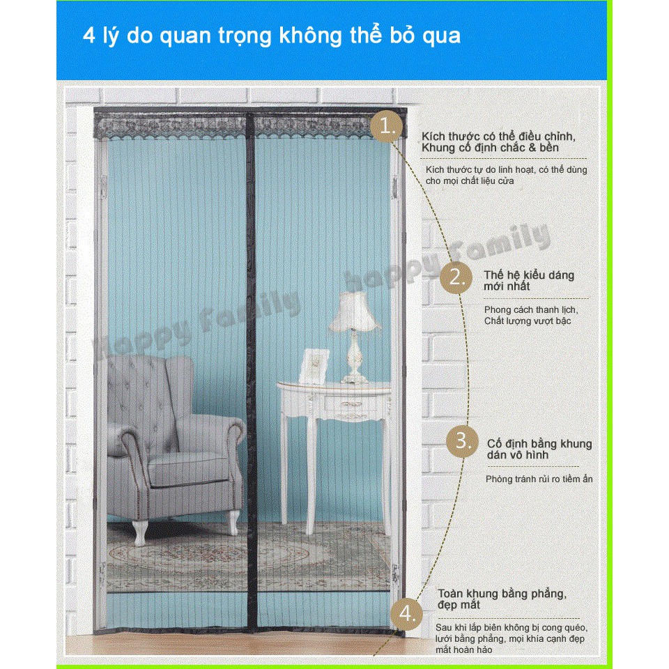 COMBO khách order Rèm cửa chống muỗi nam châm cửa lưới chống muỗi DIY