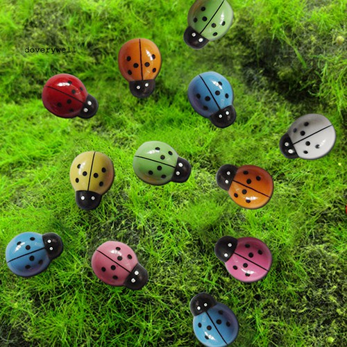 Bộ 100 mô hình bọ rùa 3D mini bằng nhựa dùng cho trang trí tiểu cảnh