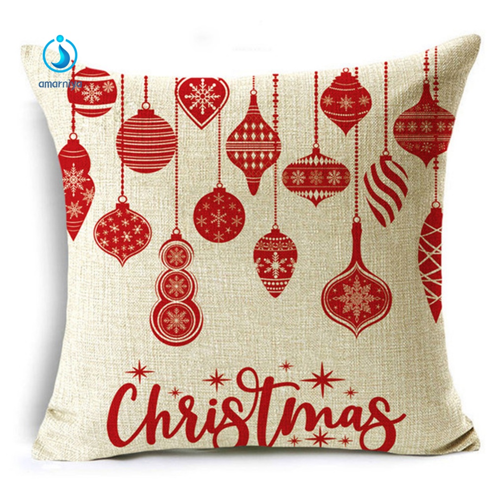Vỏ Gối In Họa Tiết Giáng Sinh Dễ Phối Đồ Tái Sử Dụng