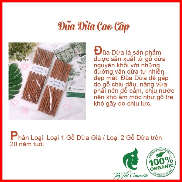 Đũa Dừa Cao Cấp