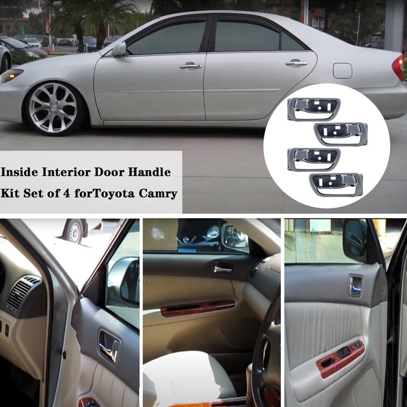 Bộ 4 Tay Nắm Cửa Trong Mạ Chrome Cho Toyota Camry CV36 2002-2006 69206-33030LH 69205-33040RH