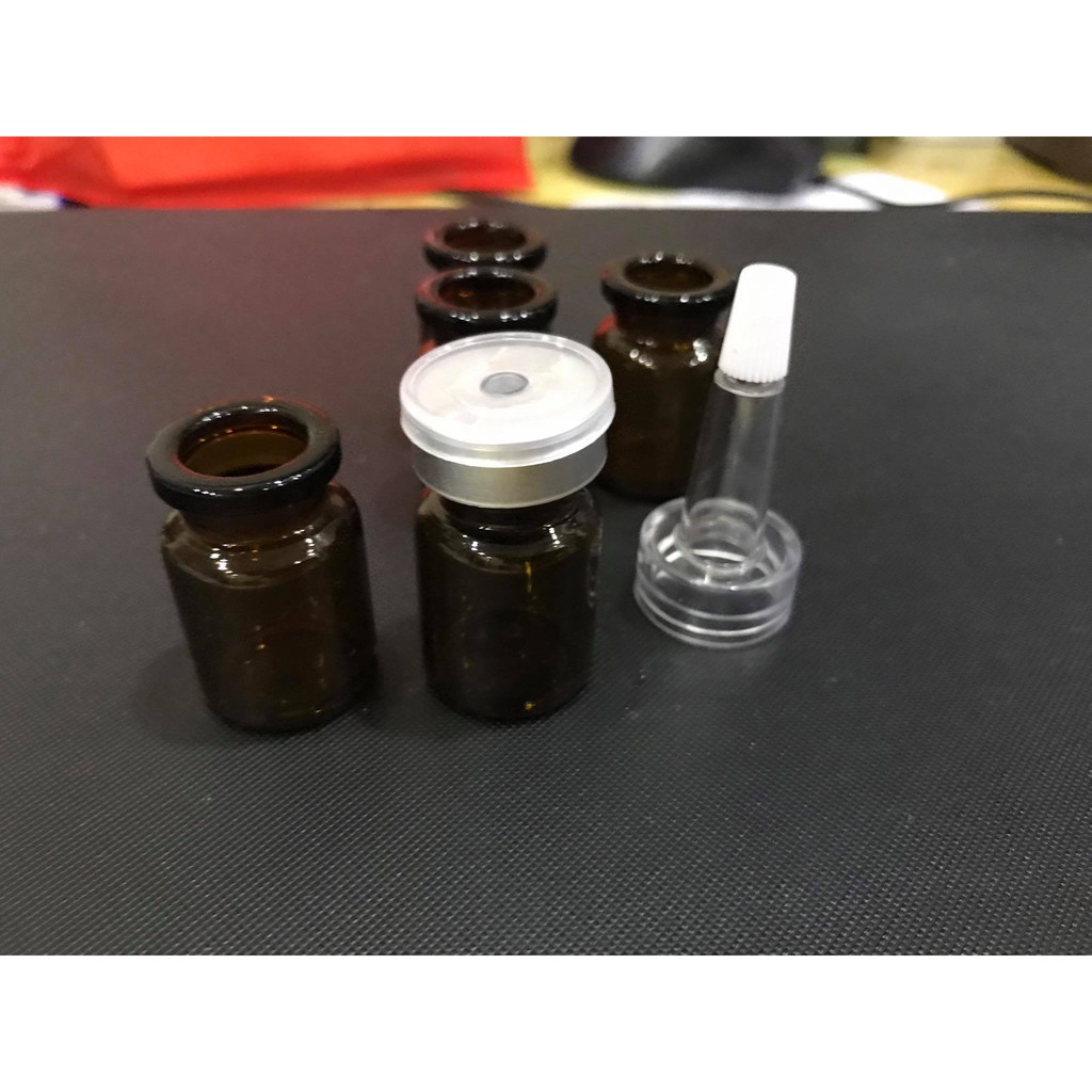 Combo 10 Lọ chiết 5ml nâu đủ nắp