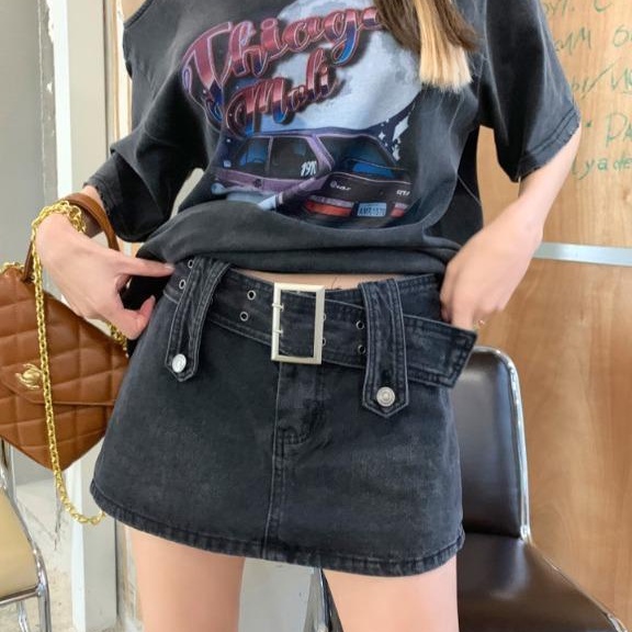 Chân váy jean COZOKC lưng cao dáng ôm kiểu dáng hợp thời trang