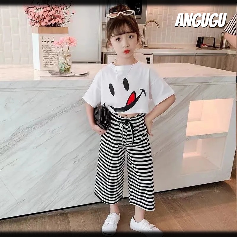 Set 2 Món Áo Thun Phối Quần Dài Thời Trang Hàn Quốc Cao Cấp Dành Cho Bé 3-4 - 5-6 - 7-8 - 9-10 - 11-12 Tuổi