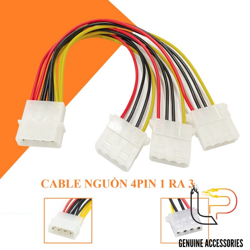 Cáp nguồn 4 pin 1 ra 3 - Cable nguồn 4 pin 1 ra 3