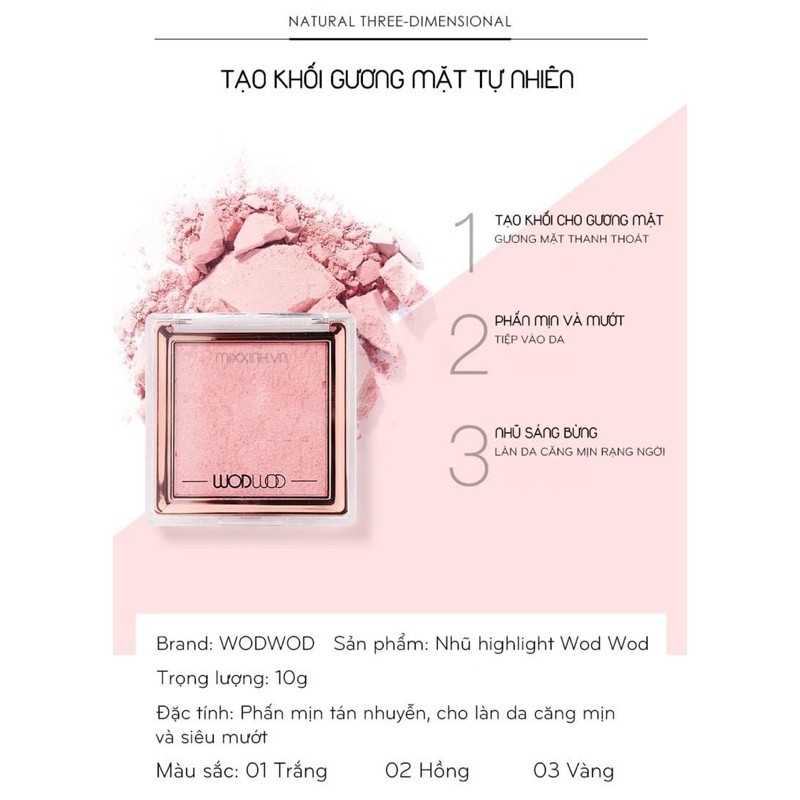 Nhũ highlight cho da căng mịn tự nhiên Wodwod | BigBuy360 - bigbuy360.vn