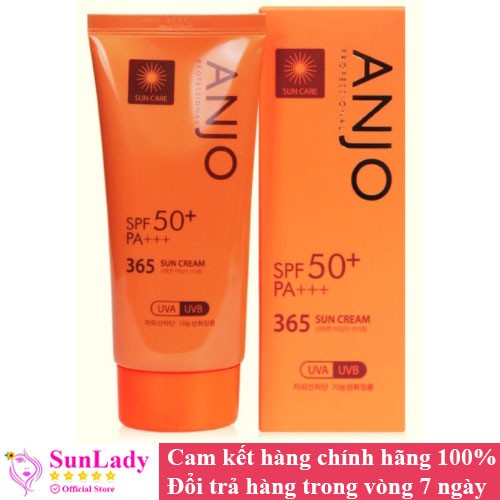 Kem Chống Nắng Anjo Professional SPF 50+ PA+++ 365 Sun Cream 70g