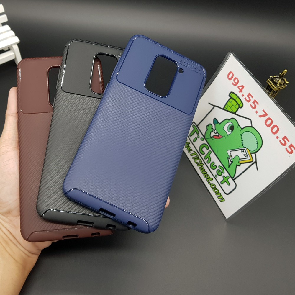 [Ảnh Thật] Ốp Lưng Xiaomi Redmi Note 9 AutoFocus Vân 3D Carbon Chống Sốc