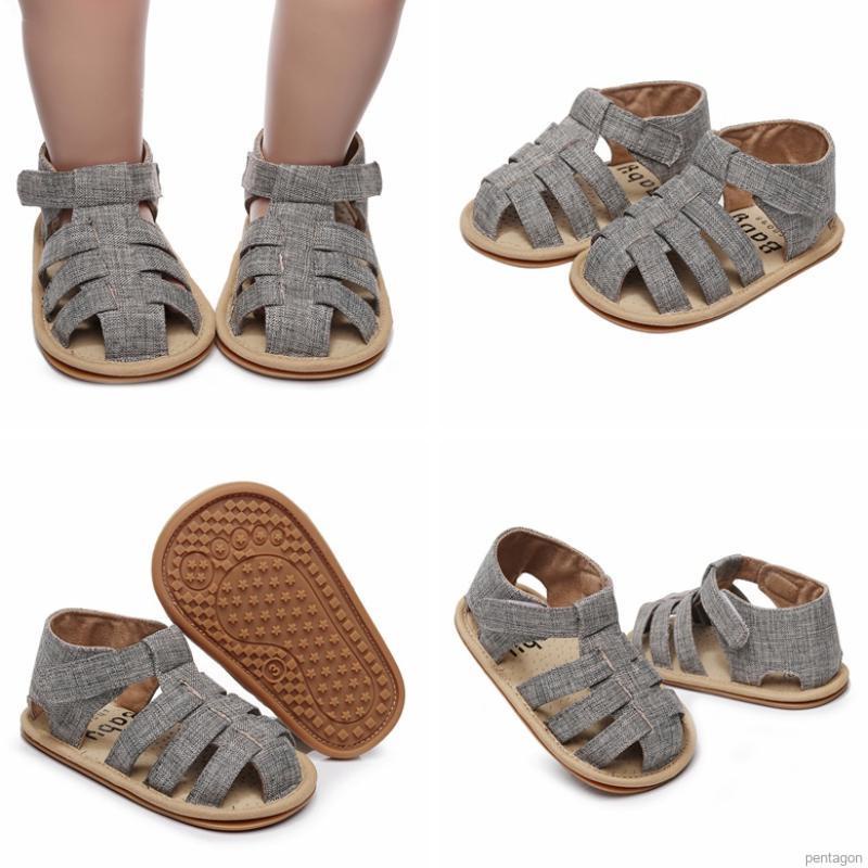 Xăng đan đế cao su mềm chống trượt cho trẻ tập đi