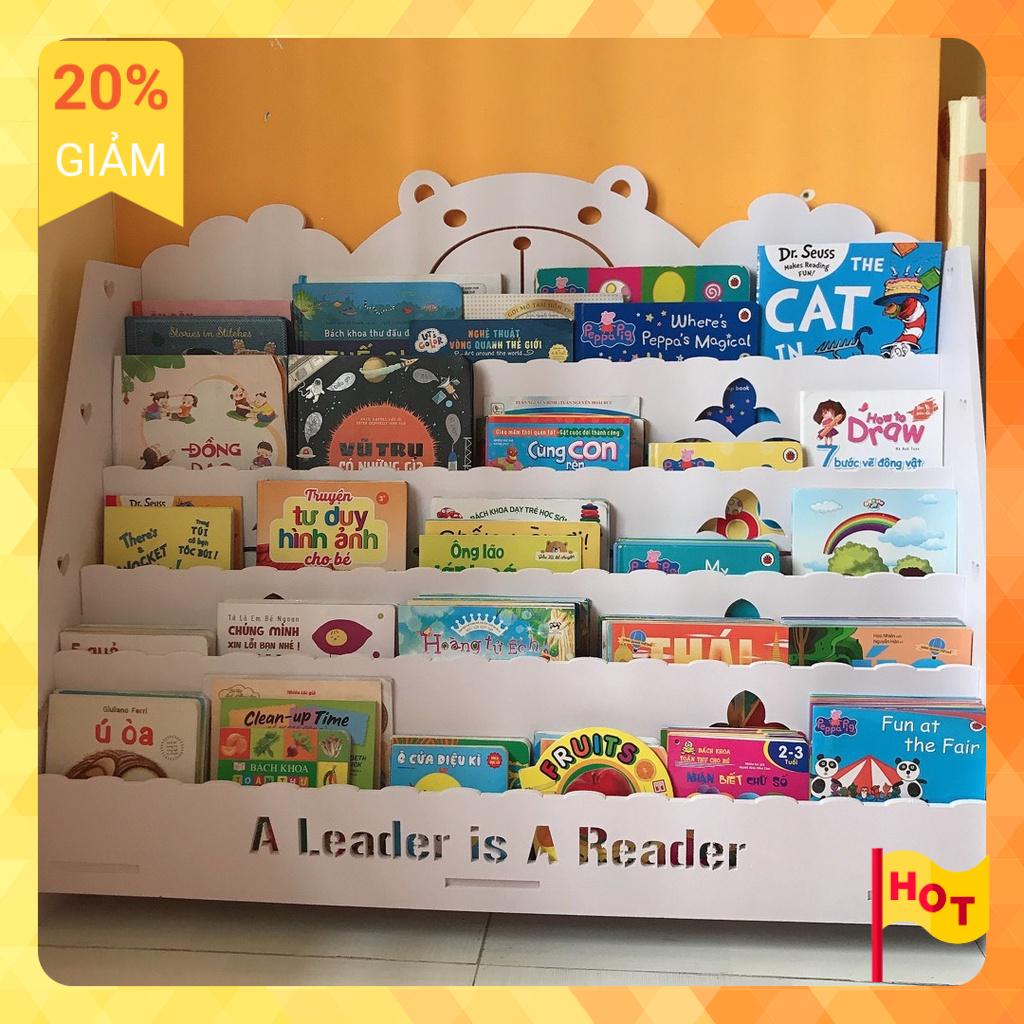 Kệ sách hình gấu 4 đựng đồ đa năng