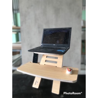 Bàn làm việc đứng thông minh gấp gọn , standing desk laptop gỗ plywood - fujiwoodshop