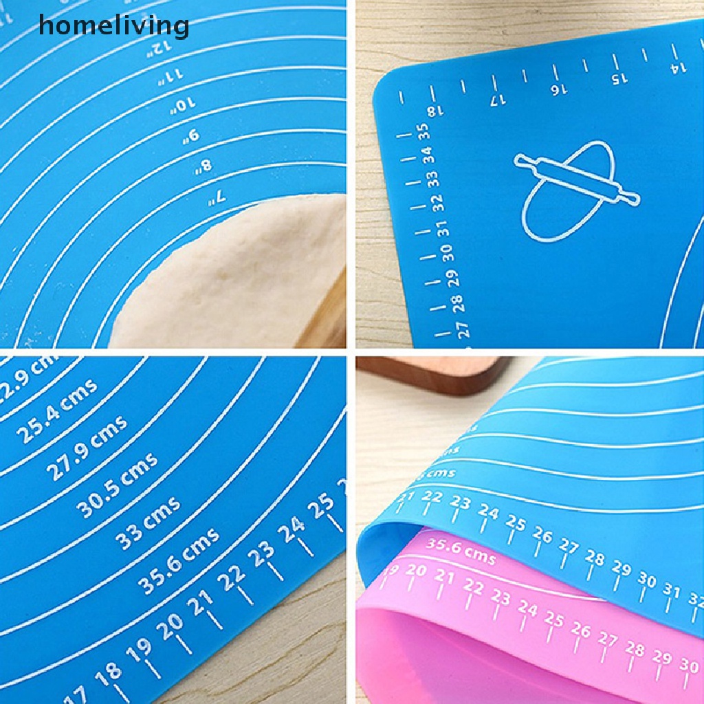 Thảm Silicone Chống Dính Hỗ Trợ Lăn Bột Làm Bánh Tiện Lợi
