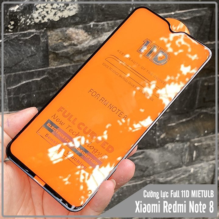 Kính cường lực 11D Xiaomi Redmi Note 8 Full viền Đen MIETUBL