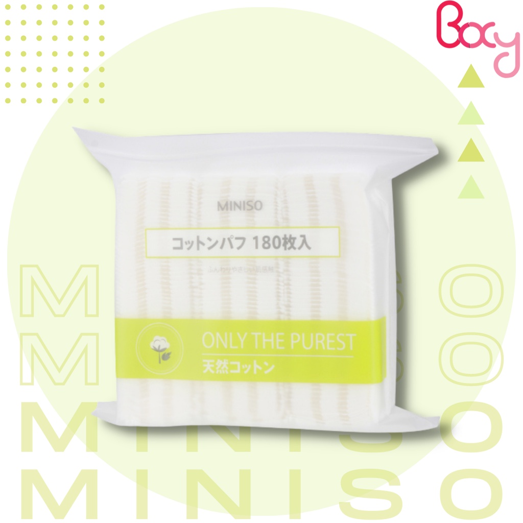 Bông Tẩy Trang Miniso Nhật Bản 180 Miếng