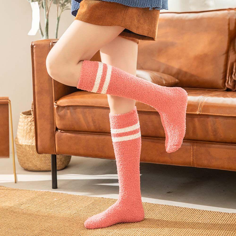 BACK2LIFE Vớ Lông Cừu San Hô Mềm Mại Co Giãn Cổ Điển Nhật Bản Dễ Thương Cho Nữ