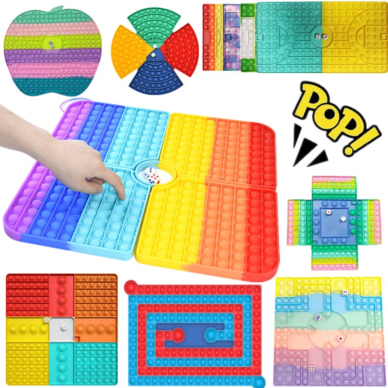 Pop it Đồ chơi nhấn bong bóng màu cầu vồng Tiktok giúp giảm căng thẳng giáo dục cho trẻ em / giữ yên lặng lớp học