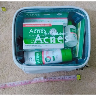 TÚI ĐỰNG MỸ PHẨM TÚI DA ACNES, AXE CLEAR