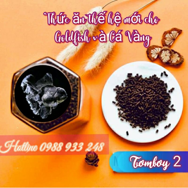 Cám Tomboy 2 mẫu mới dành Tôm, Tép, cá Vàng, Ranchu, 3 đuôi