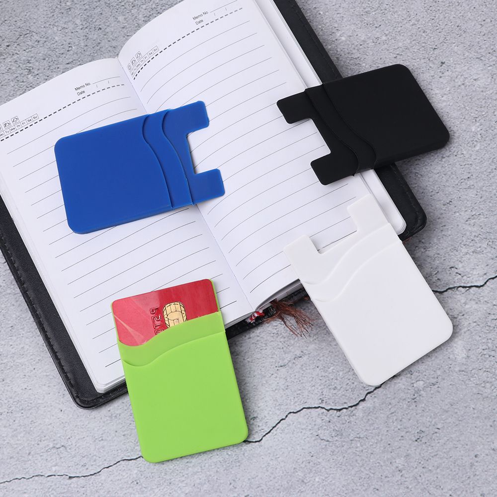 Ngăn Đựng Thẻ Dán Điện Thoại Bằng Silicon Co Giãn Nhiều Màu Sắc