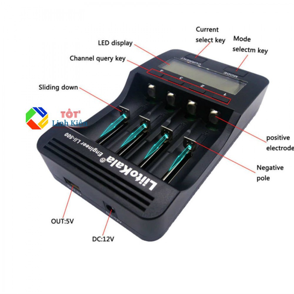 Bộ Sạc Pin Test Pin Đa Năng LiitoKala Lii-500 Chính Hãng