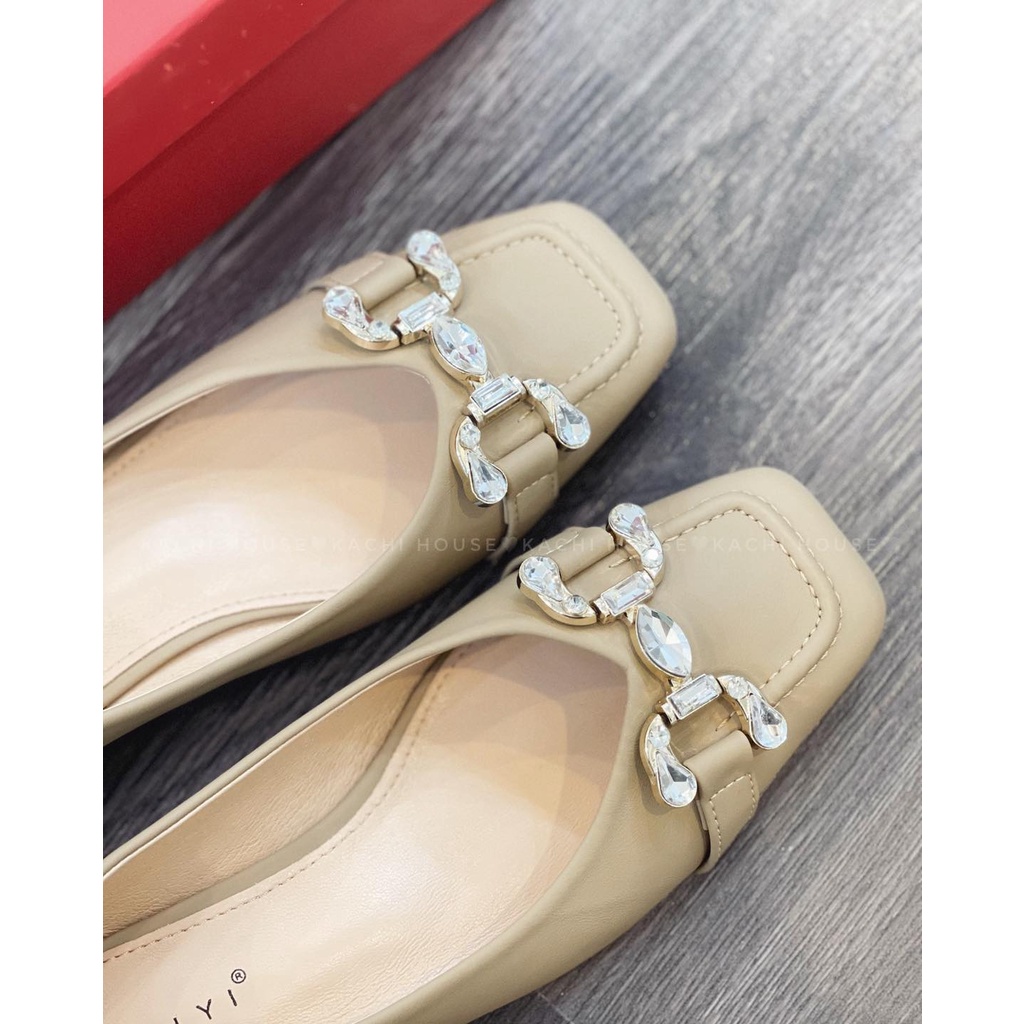 GIÀY mũi vuông khóa xích cườm 83783-8- Kachi House