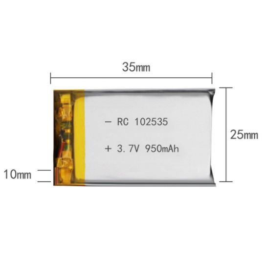 Pin Lithium - Ion 3.7V 102535 950mah