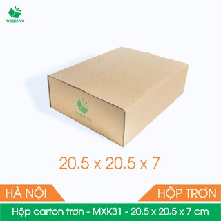 MXK31 - 20.5x20.5x7 cm - 100 Thùng hộp carton trơn đóng hàng