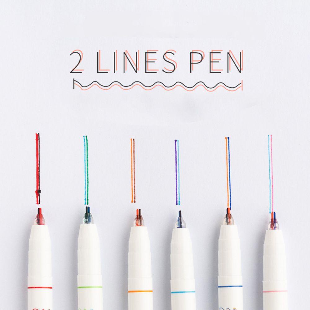 Bút Mực Gel Hai Đường Nhiều Màu Dễ Thương Trang Trí Sổ Tay/Sổ Tay