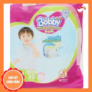 Bỉm BOBBY size L tã quần siêu đại 68 miếng tặng 8 miếng