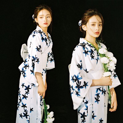 Set Yukata/ Kimono Yimeifang kèm obi nơ