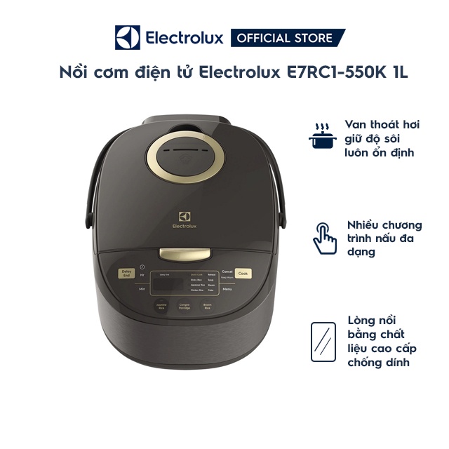 [Mã ELHADEV giảm 4% đơn 300K] Nồi cơm điện tử Electrolux E7RC1-550K 1L ( NEW )