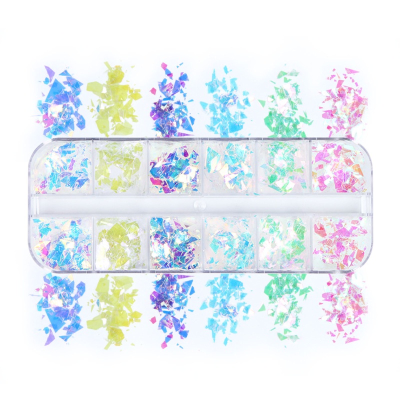 ✿ Hộp 12 Hộp Sequin Lấp Lánh Dùng Để Trang Trí Móng Nghệ Thuật