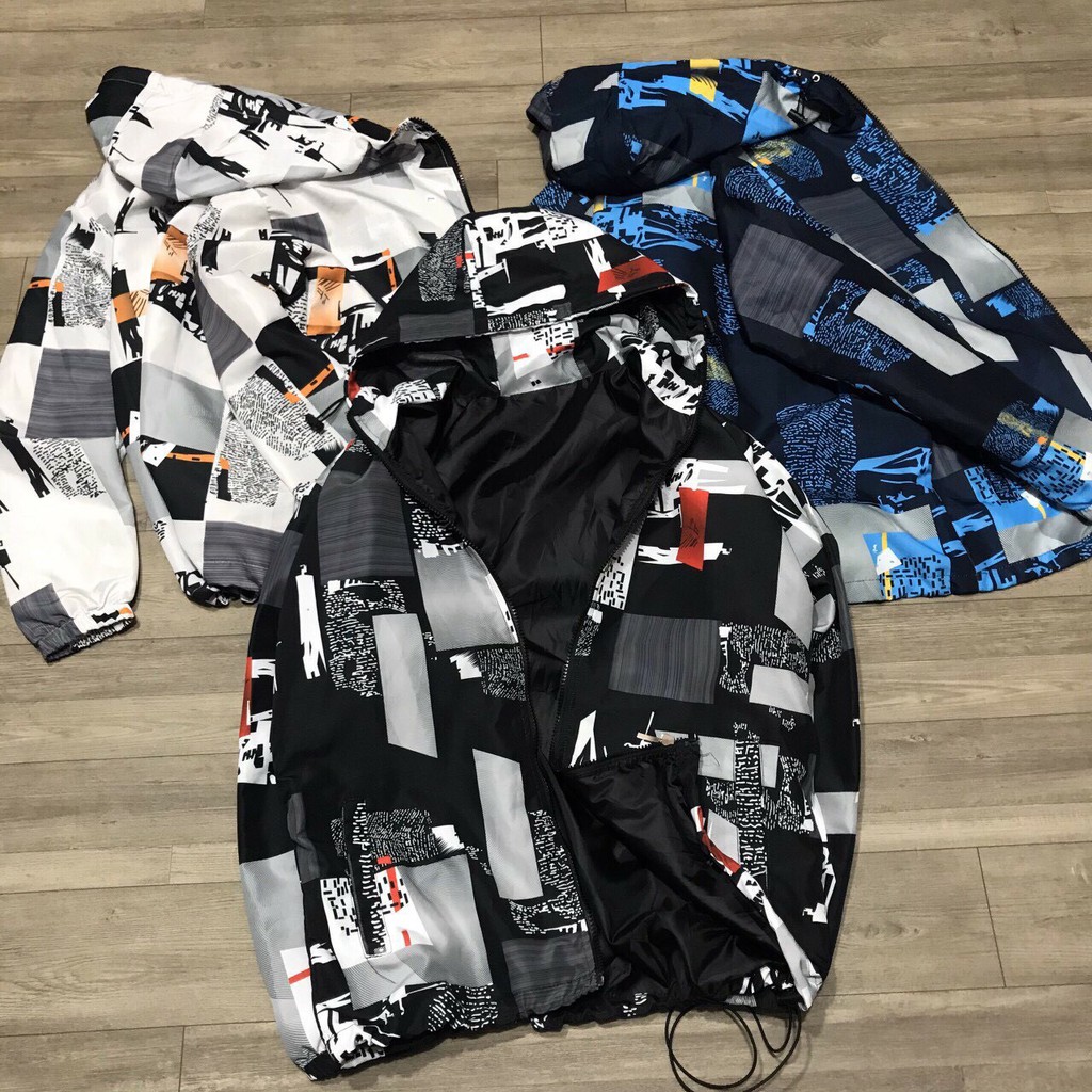 &lt; FREESHIP &gt; Áo khoác dù 3d unisex 2 lớp lót dù vải đẹp hot trent 2020, có túi trong