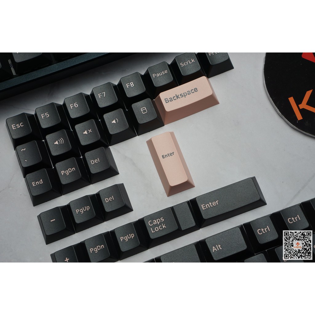 Keycap GMK DARK OLIVIA Clone - profile CHERRY - keycap PBT - Doubleshot -160 nút cho bàn phím cơ IKBC, Edra, keychron