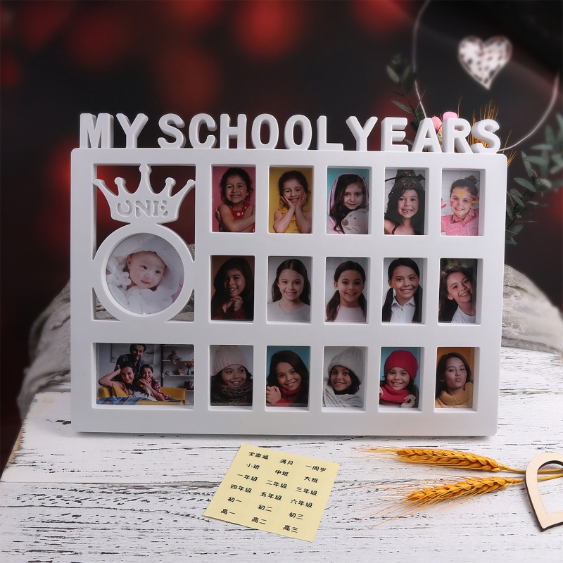 Khung Ảnh 17 Ngăn Treo Tường Trang Trí Nhà Trẻ