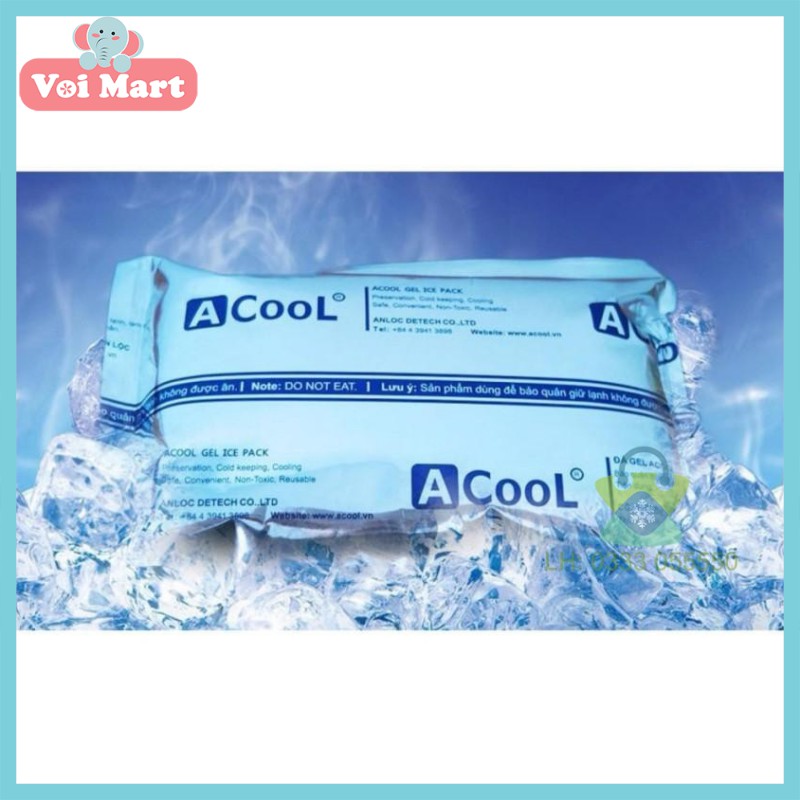 💦SIÊU SALE💦Đá khô giữ nhiệt Acool dạng gel túi tráng bạc - Dùng bảo quản lạnh thực phẩm, đồ uống, sữa mẹ