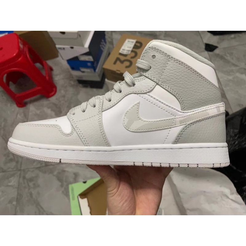 giày Air Jordan 1 Mid White Camo | Bản cao cấp