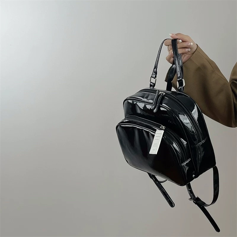 Balo đen da pu Nieeh giống Jennie, Jisoo và Rosé BLACKPINK