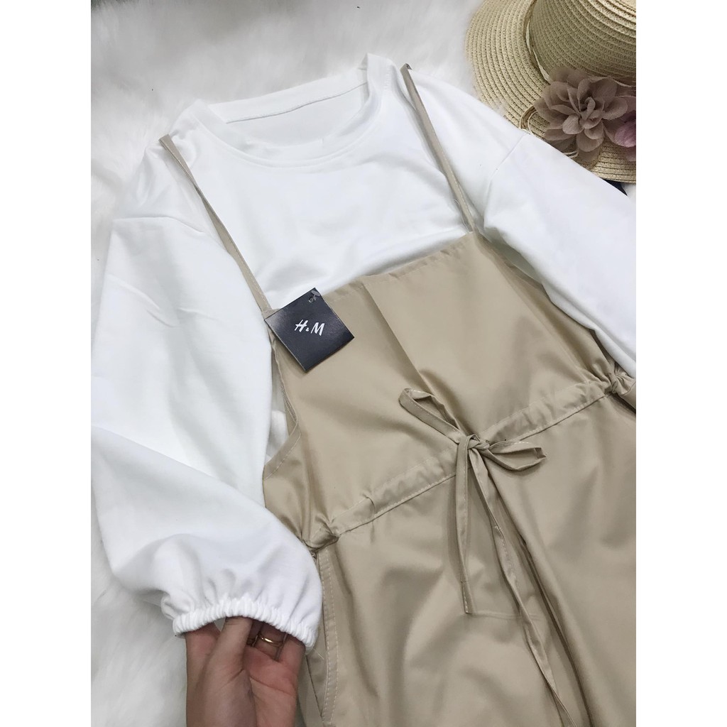 Sét yếm rút eo kèm áo tay bồng HSU0919 | BigBuy360 - bigbuy360.vn