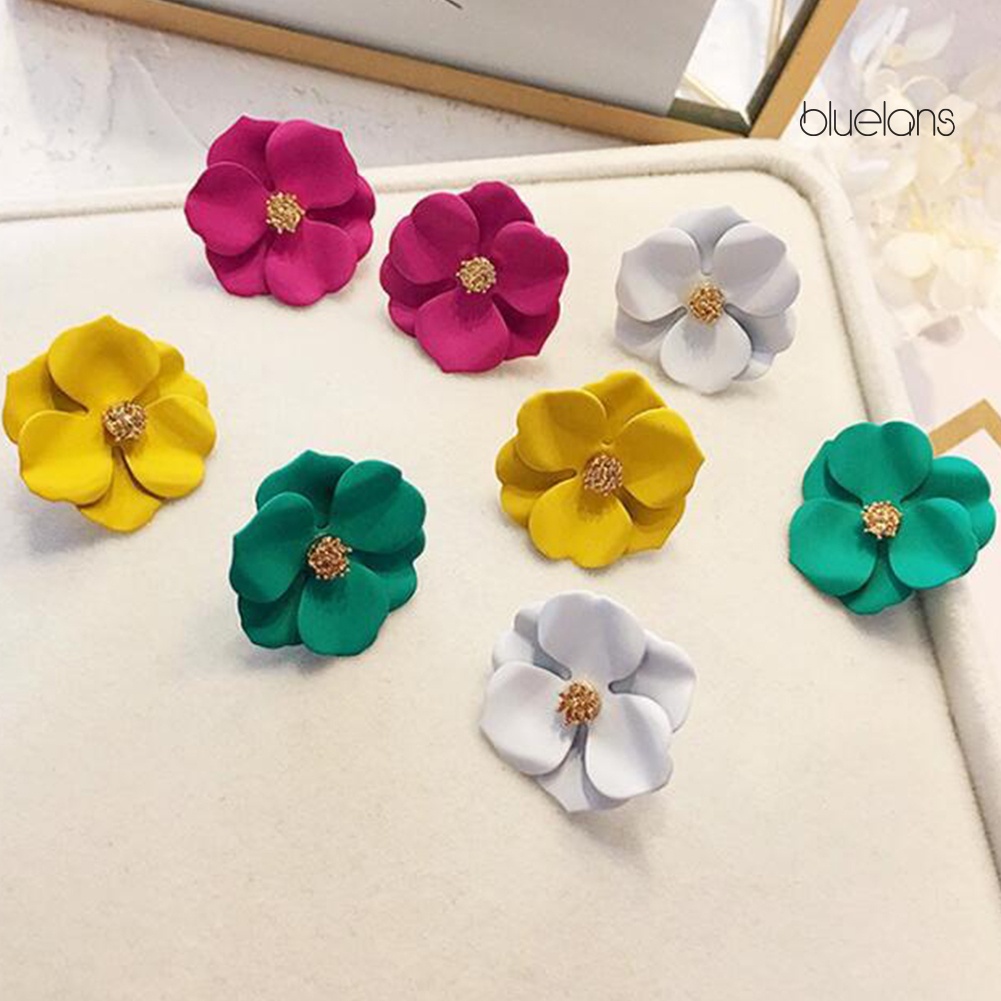 Hoa Tai Hình Hoa Nhiều Màu Sắc Thời Trang Mùa Hè Cho Nữ